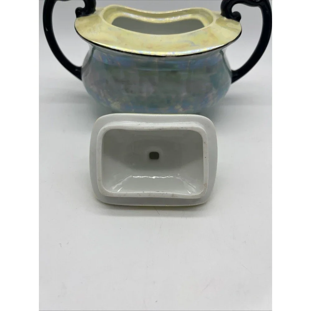 Czech Slovakia Phoenix China Lusterware Sugar Bowl, Creamer & Teapot